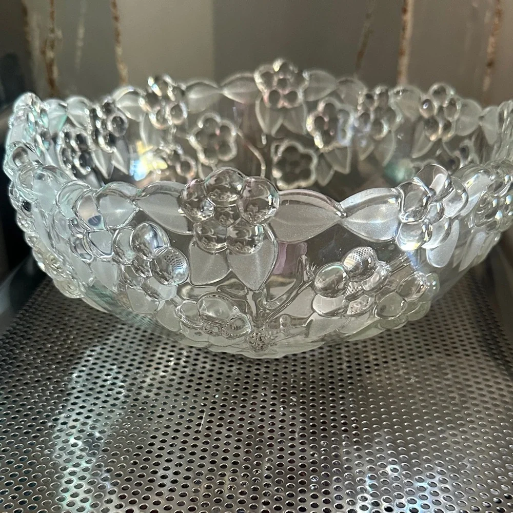 VTG  Floral Glass Bowl